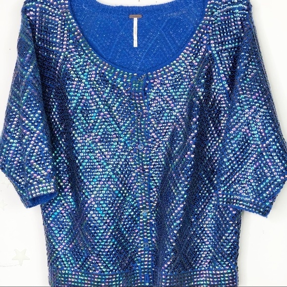 Free people pop star sequined cardigan - Picture 8 of 12